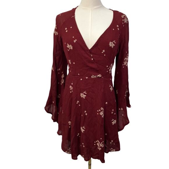 Free People Jasmine Floral Embroidered Mini dress 4 boho fairy As seen on TV - Picture 1 of 14